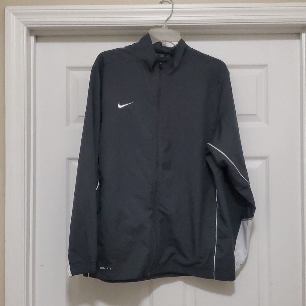 Nike Dri fit mens L navy blue full zipper spring jacket